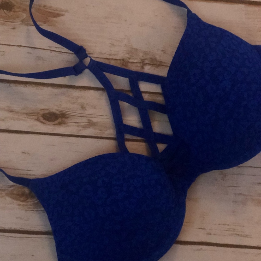 NEVER WORN - Pink Electric Blue Bra